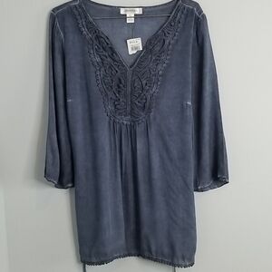 Motherhood Maternity Tunic boho 3/4 sleeves